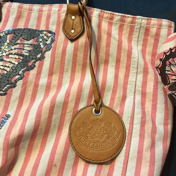 Juicy Couture Canvas Tote with makeup bag - Picture 16 of 17